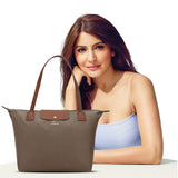 Women's Grey Casual Solid Tote Bag