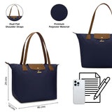 Women's Blue Casual Solid Tote Bag