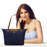 Women's Blue Casual Solid Tote Bag