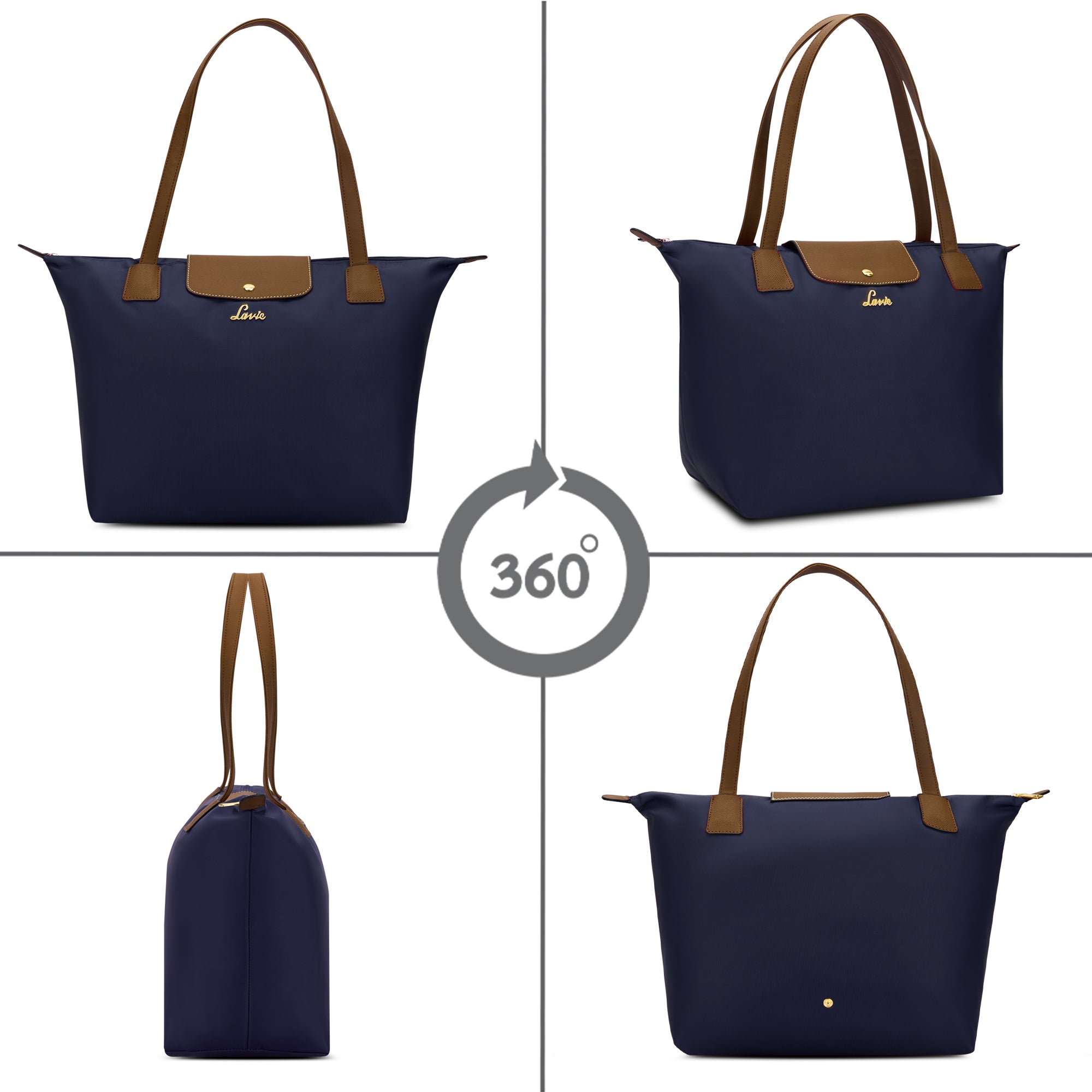 Women's Blue Casual Solid Tote Bag