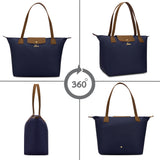 Women's Blue Casual Solid Tote Bag