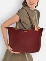 Women's Brown Casual Solid Tote Bag