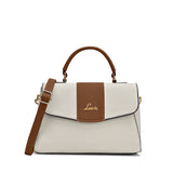 Women's Off White Casual Colorblocked Satchel