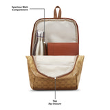 Women's Beige Casual Printed Backpack