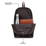Women's Brown Casual Printed Backpack