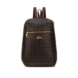 Women's Brown Casual Printed Backpack