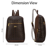 Women's Brown Casual Printed Backpack