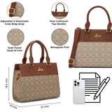 Women's Beige Casual Solid Satchel