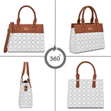 Women's White Casual Solid Satchel