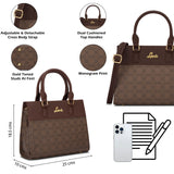 Women's Khaki Casual Solid Satchel