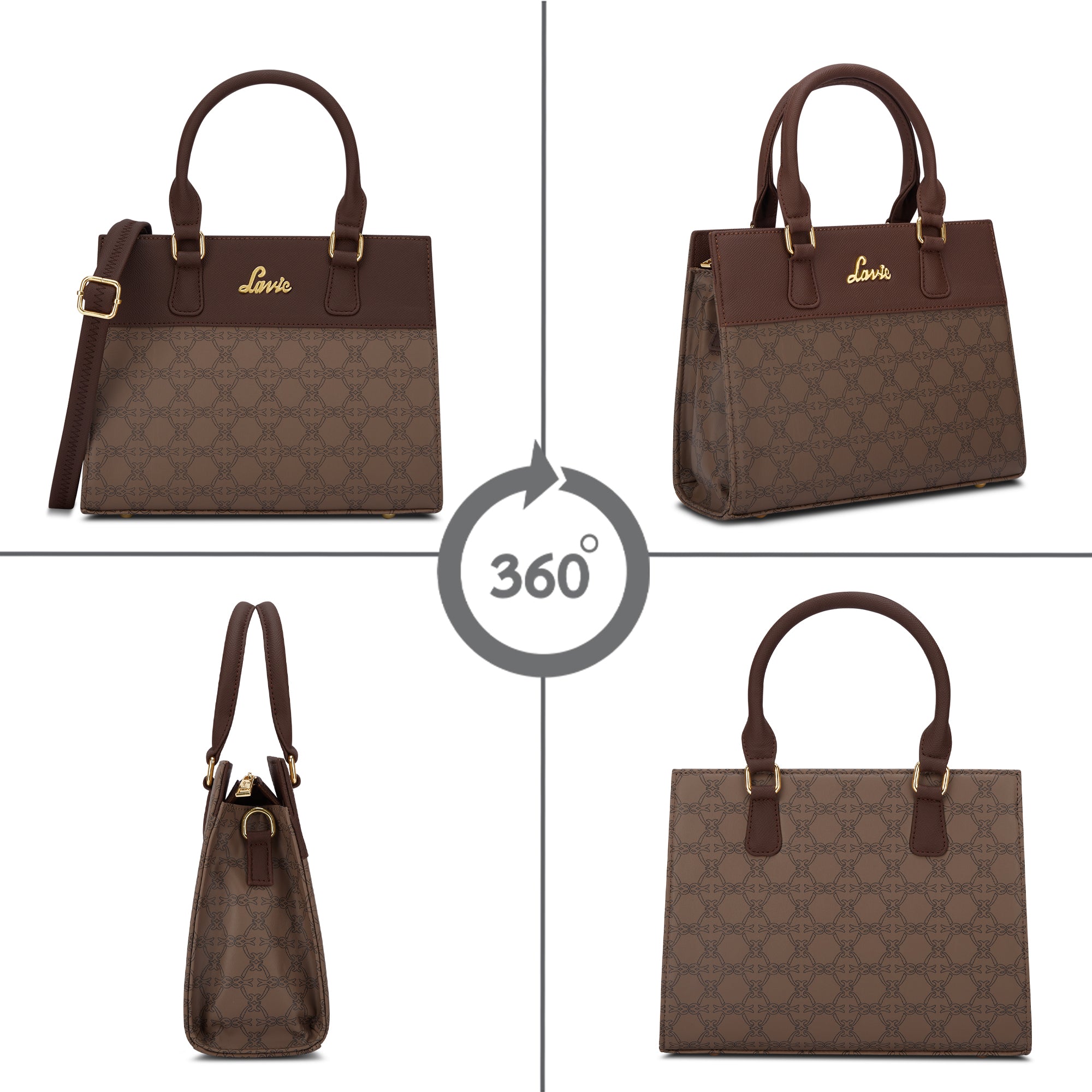Women's Khaki Casual Solid Satchel