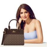 Women's Khaki Casual Solid Satchel