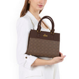 Women's Khaki Casual Solid Satchel