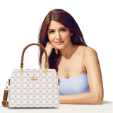 Women's White Casual Solid Satchel