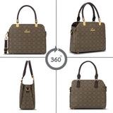 Women's Khaki Casual Solid Satchel