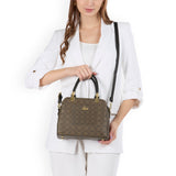 Women's Khaki Casual Solid Satchel