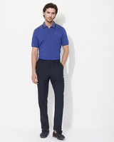 Men's Blue Casual Regular Fit Solid Half Sleeves Polo Tshirt