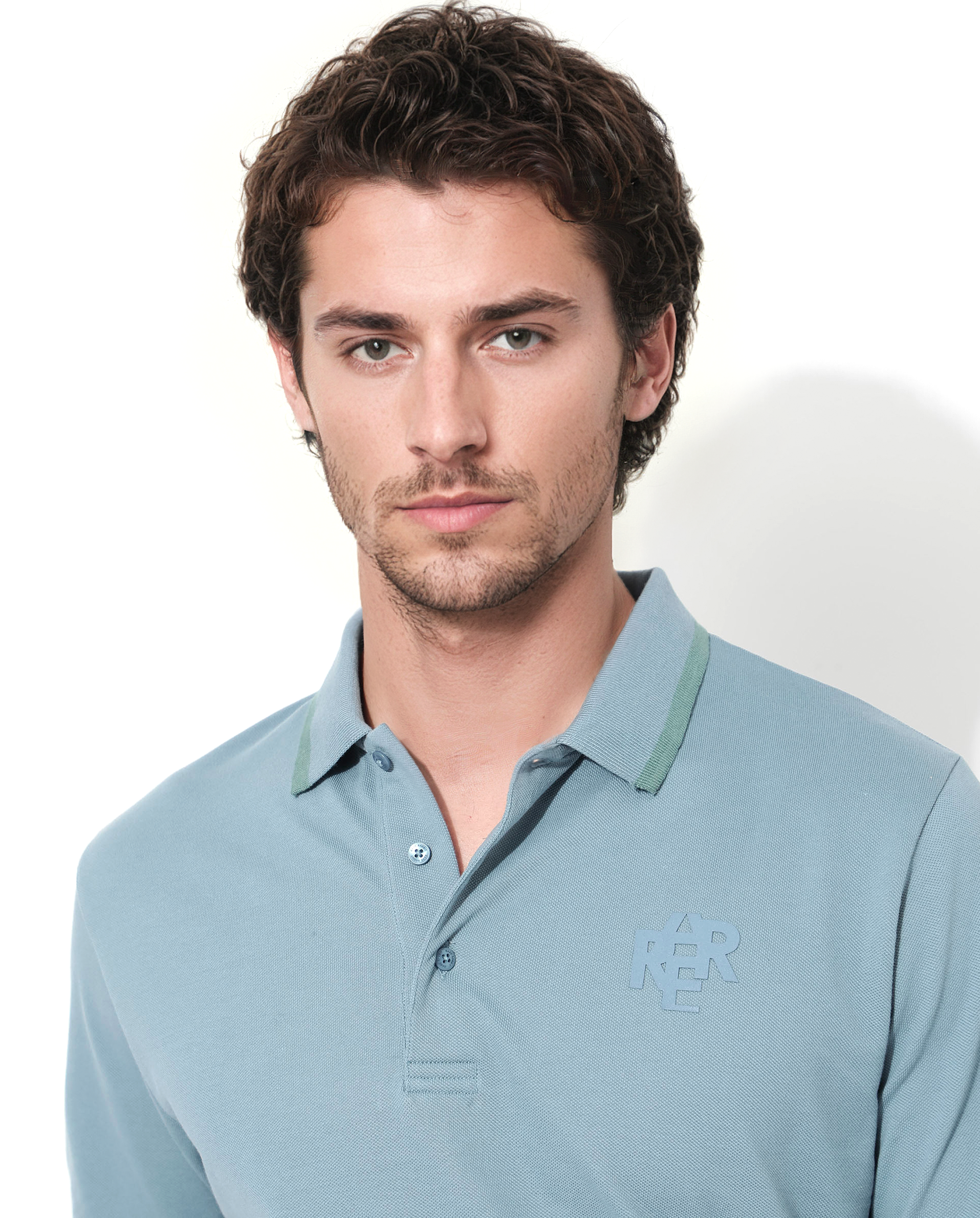 Men's Blue Casual Regular Fit Solid Half Sleeves Polo Tshirt