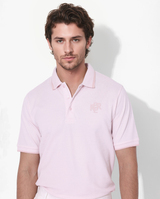 Men's Pink Casual Regular Fit Solid Half Sleeves Polo Tshirt