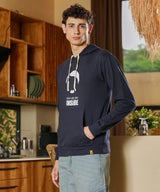 Men's Navy Blue Who Are You Inside with Kangaroo Pocket Hoodie