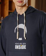 Men's Navy Blue Who Are You Inside with Kangaroo Pocket Hoodie