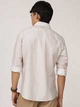 Men's Brown Casual Slim Fit Printed Full Sleeves Shirt