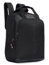 Unisex Black Casual Solid Backpack