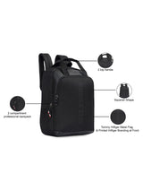 Unisex Black Casual Solid Backpack