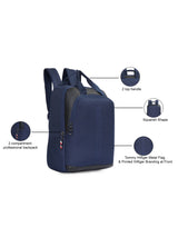Unisex Navy Casual Solid Backpack