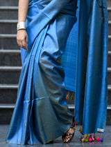 Women's Blue Silk Saree