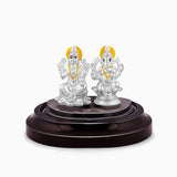 Silver Ganapathi and Lakshmi Idol