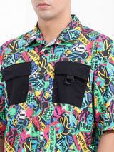 Men's Multicolor Casual Printed Half Sleeves Shirt