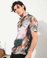 Men's Multicolor Casual Regular Fit Printed Half Sleeves Shirt