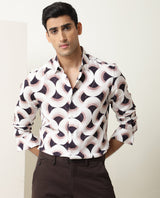 Men's Multicolor Casual Regular Fit Printed Full Sleeves Shirt