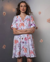 Women's Multicolor Casual Half Sleeves Dress