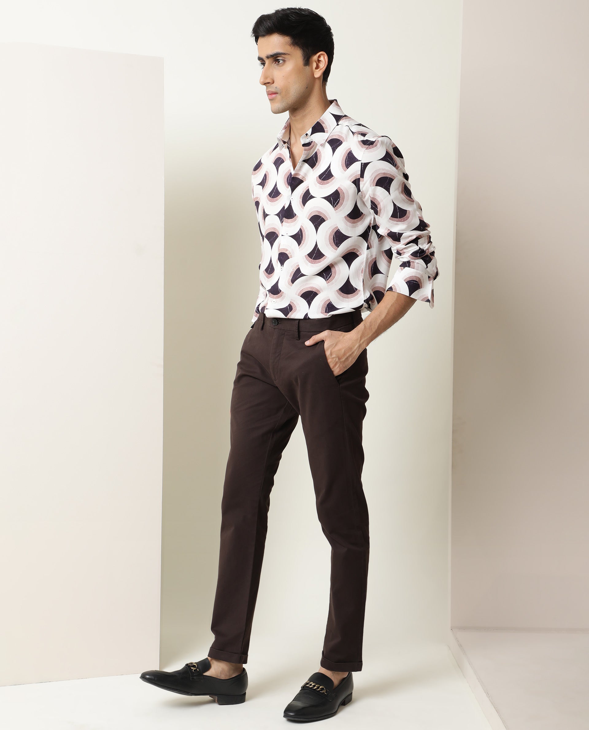 Men's Multicolor Casual Regular Fit Printed Full Sleeves Shirt