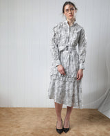 Women's White Casual Full Sleeves Dress