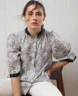 Women's White Casual Three Quarter Sleeves Top