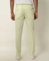 Men's Yellow Casual Regular Fit Solid Trouser