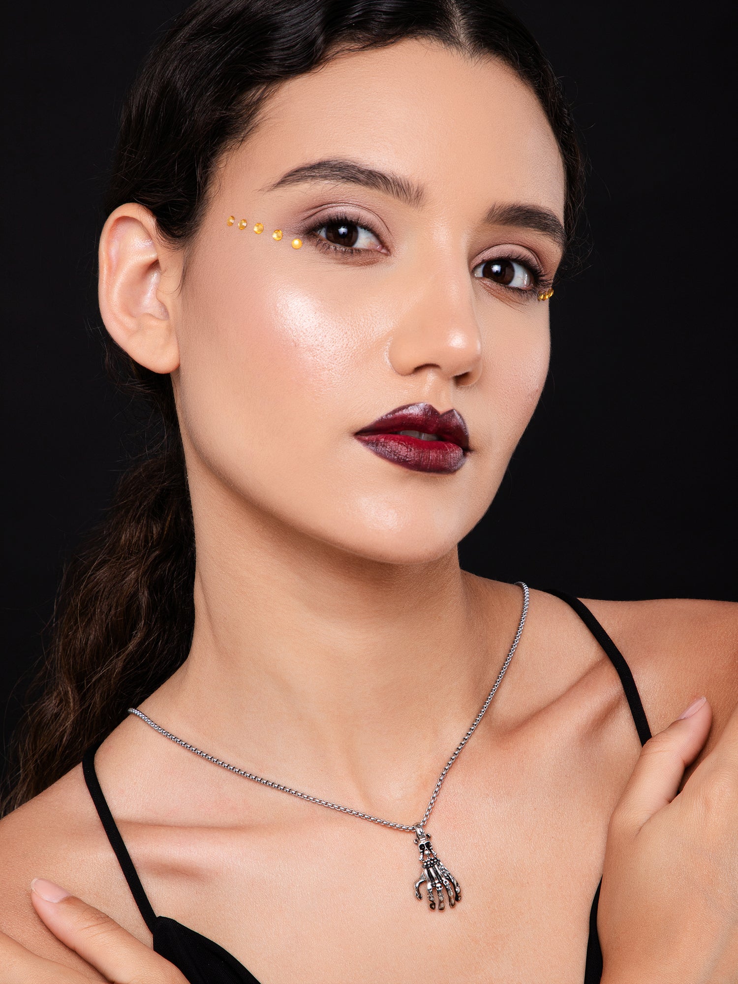 Women's Silver Bone-jangle Necklace