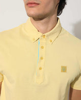 Men's Yellow Casual Regular Fit Solid Half Sleeves Polo Tshirt