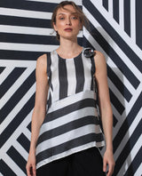 Women's White Casual Sleeveless Top