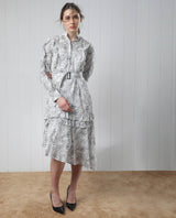 Women's White Casual Full Sleeves Dress
