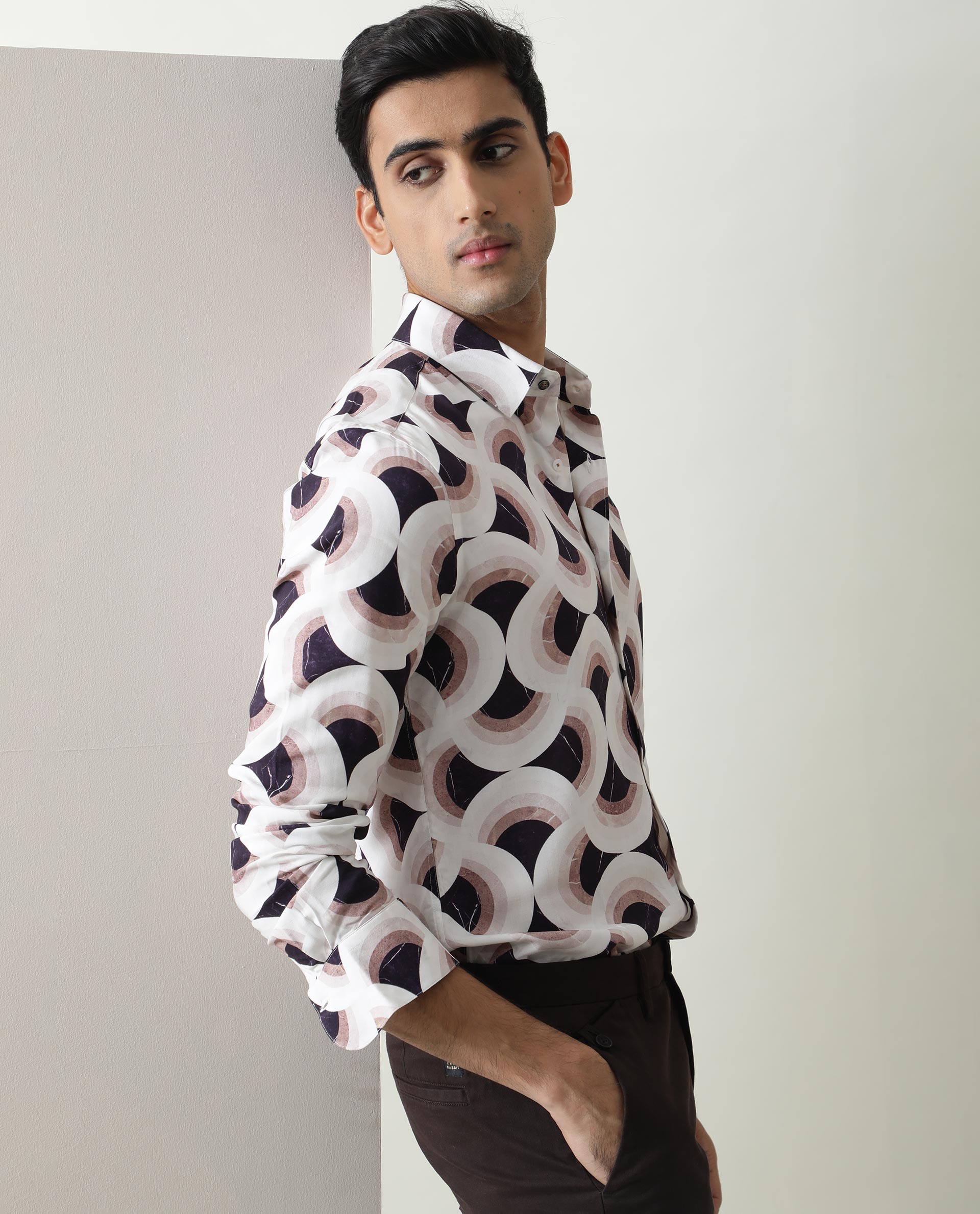 Men's Multicolor Casual Regular Fit Printed Full Sleeves Shirt