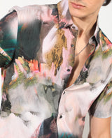Men's Multicolor Casual Regular Fit Printed Half Sleeves Shirt