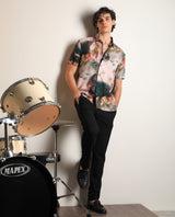 Men's Multicolor Casual Regular Fit Printed Half Sleeves Shirt