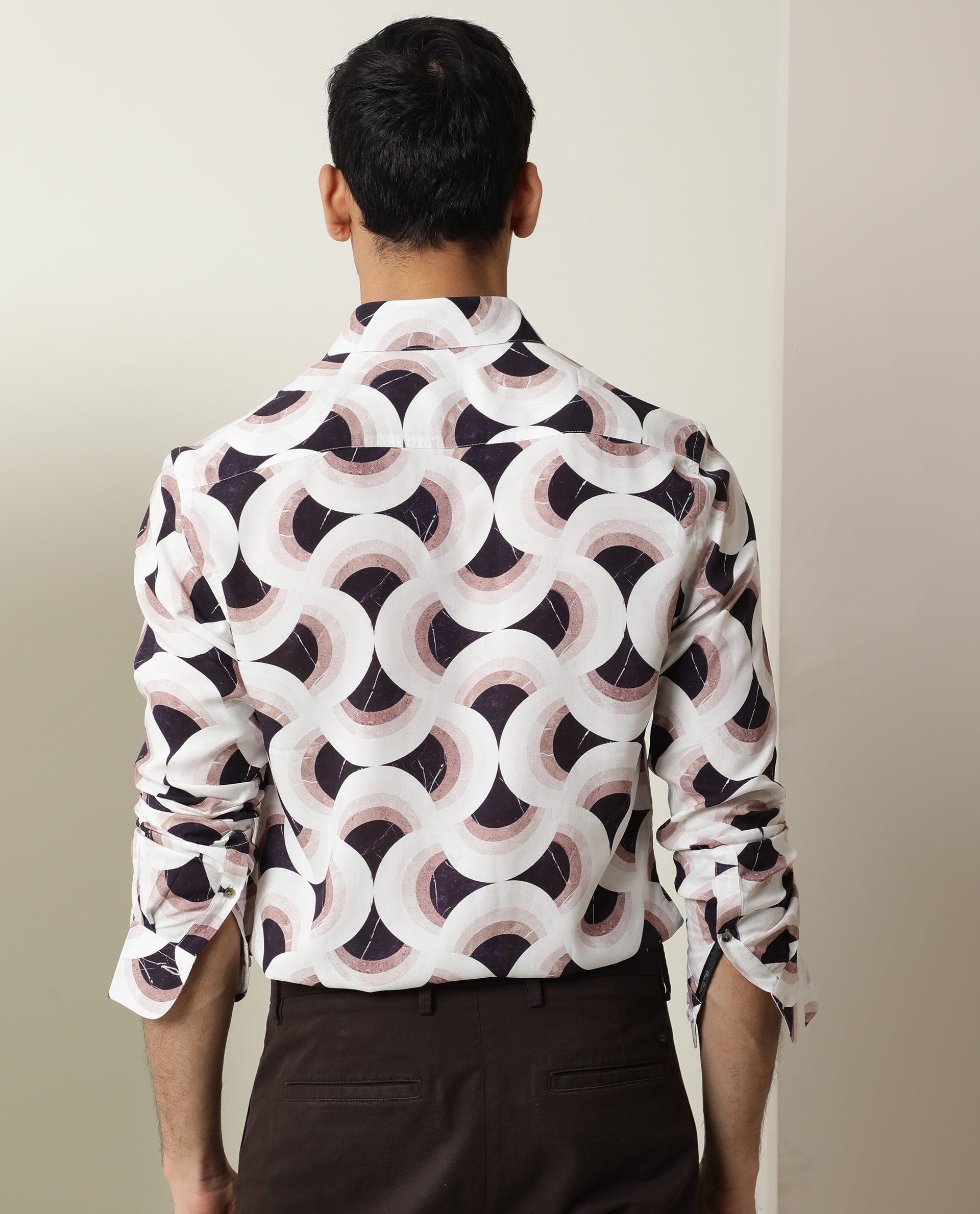 Men's Multicolor Casual Regular Fit Printed Full Sleeves Shirt