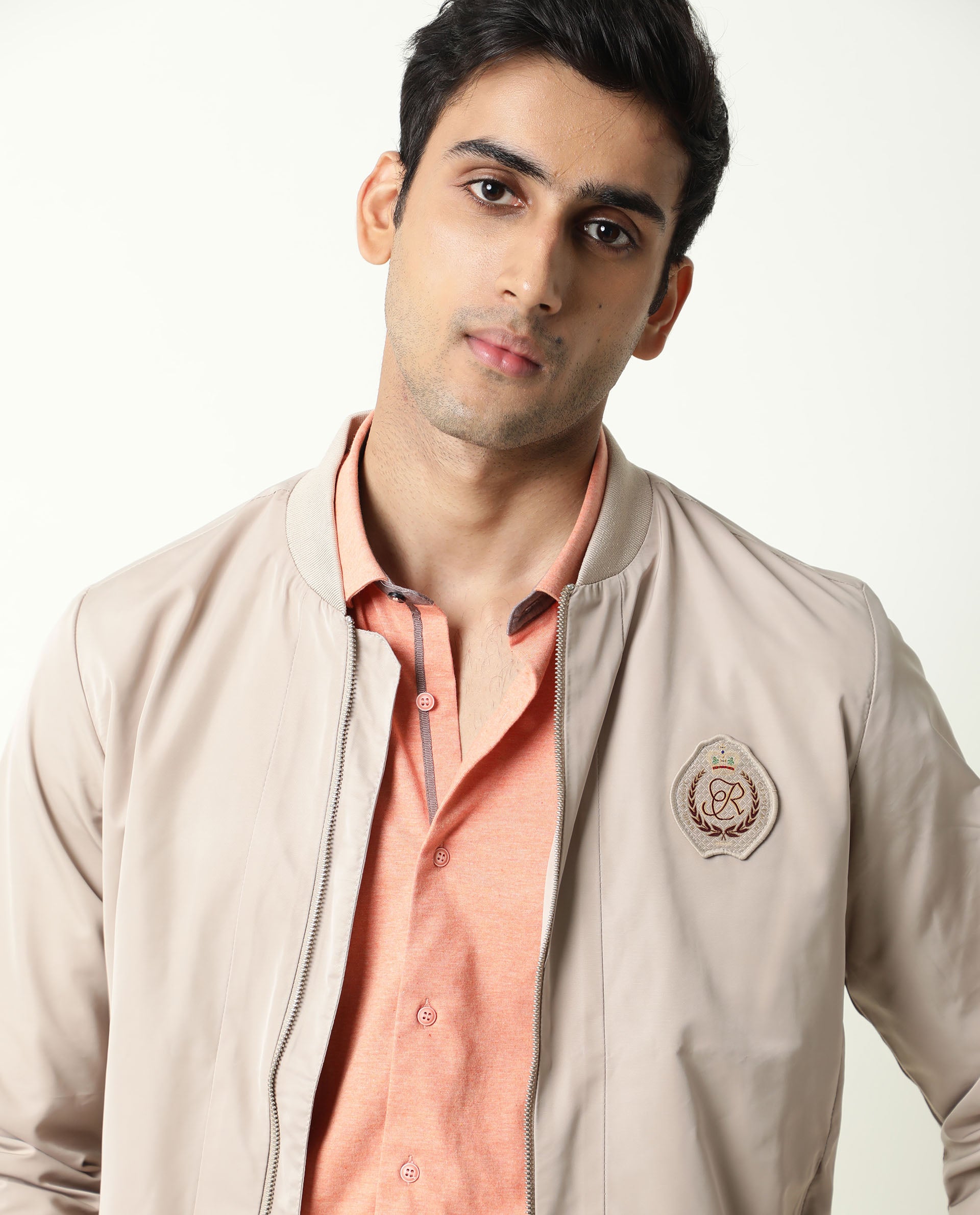 Men's Orange Casual Regular Fit Solid Half Sleeves Shirt