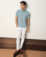 Men's Grey Casual Slim Fit Solid Half Sleeves Tshirt