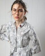 Women's White Casual Full Sleeves Dress